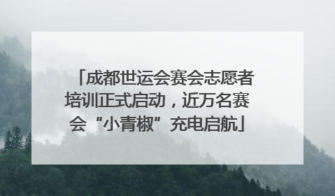 成都世运会赛会志愿者培训正式启动，近万名赛会“小青椒”充电启航