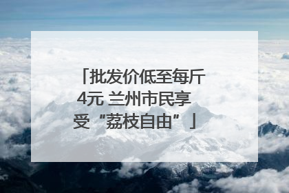 批发价低至每斤4元 兰州市民享受“荔枝自由”