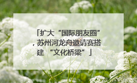 扩大“国际朋友圈”，苏州河龙舟邀请赛搭建 “文化桥梁”