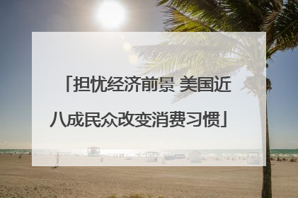 担忧经济前景 美国近八成民众改变消费习惯