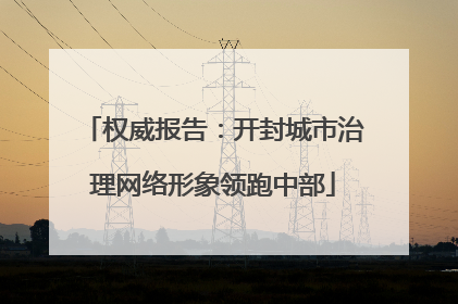 权威报告：开封城市治理网络形象领跑中部