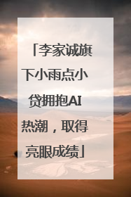 李家诚旗下小雨点小贷拥抱AI热潮，取得亮眼成绩