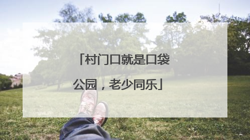村门口就是口袋公园，老少同乐