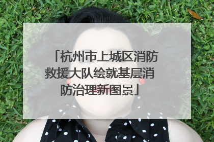 杭州市上城区消防救援大队绘就基层消防治理新图景