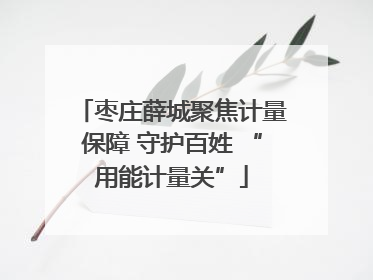 枣庄薛城聚焦计量保障 守护百姓 “用能计量关”