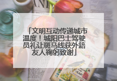 文明互动传递城市温度！城阳巴士驾驶员礼让斑马线获外籍友人鞠躬致谢