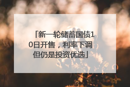 新一轮储蓄国债10日开售，利率下调但仍是投资优选