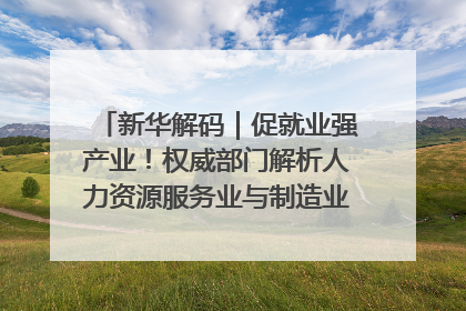 新华解码｜促就业强产业！权威部门解析人力资源服务业与制造业融合发展试点