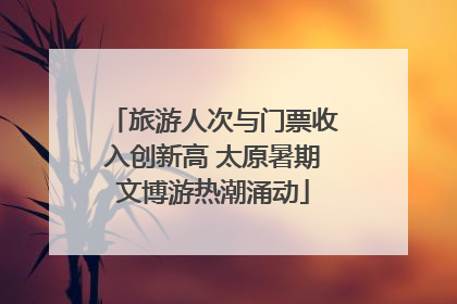 旅游人次与门票收入创新高 太原暑期文博游热潮涌动