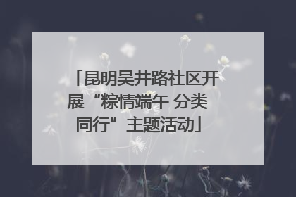 昆明吴井路社区开展“粽情端午 分类同行”主题活动