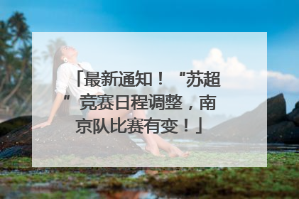 最新通知！“苏超”竞赛日程调整，南京队比赛有变！