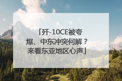 歼-10CE被夸爆、中东冲突何解？来看东亚地区心声
