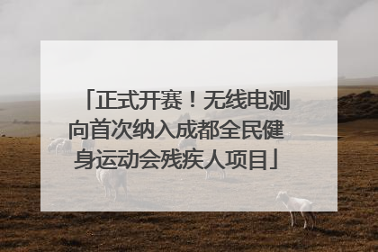 正式开赛！无线电测向首次纳入成都全民健身运动会残疾人项目