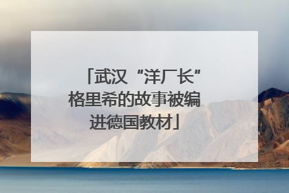 武汉“洋厂长”格里希的故事被编进德国教材