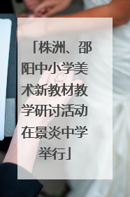 株洲、邵阳中小学美术新教材教学研讨活动在景炎中学举行