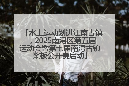 水上运动划进江南古镇，2025南浔区第五届运动会暨第七届南浔古镇桨板公开赛启动