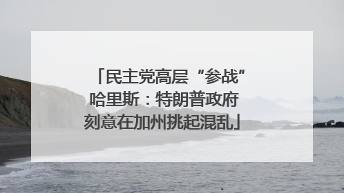 民主党高层“参战” 哈里斯：特朗普政府刻意在加州挑起混乱