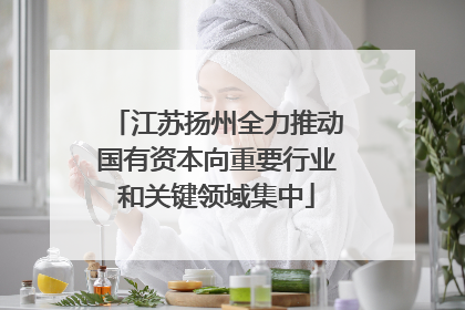江苏扬州全力推动国有资本向重要行业和关键领域集中