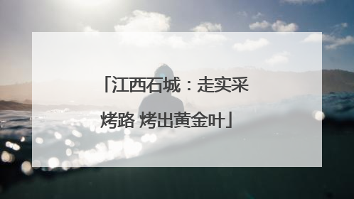 江西石城：走实采烤路 烤出黄金叶