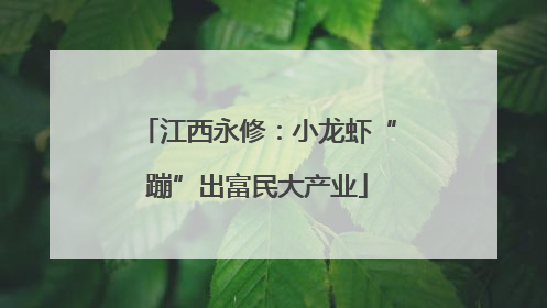 江西永修：小龙虾“蹦”出富民大产业
