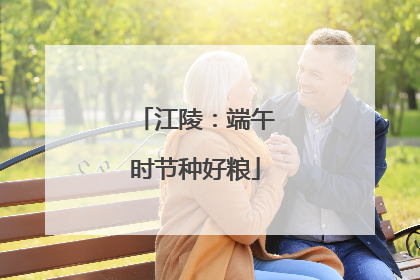 江陵：端午时节种好粮