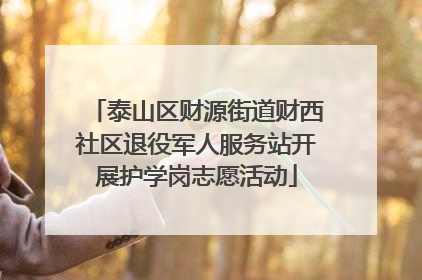 泰山区财源街道财西社区退役军人服务站开展护学岗志愿活动