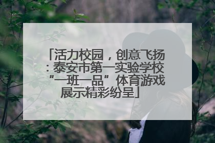 活力校园，创意飞扬：泰安市第一实验学校“一班一品”体育游戏展示精彩纷呈