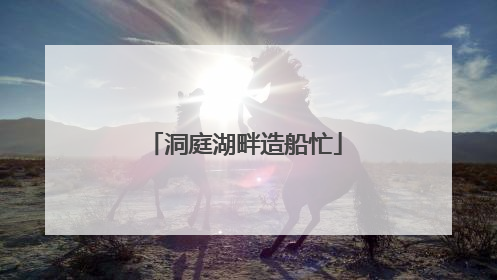 洞庭湖畔造船忙