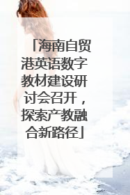 海南自贸港英语数字教材建设研讨会召开，探索产教融合新路径