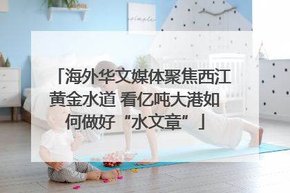海外华文媒体聚焦西江黄金水道 看亿吨大港如何做好“水文章”