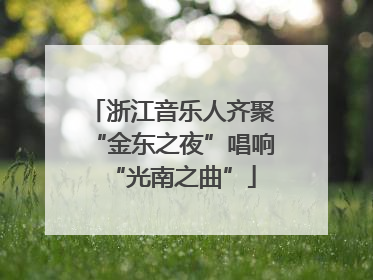 浙江音乐人齐聚“金东之夜”唱响“光南之曲”