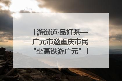 游蜀道·品好茶——广元市邀重庆市民“坐高铁游广元”