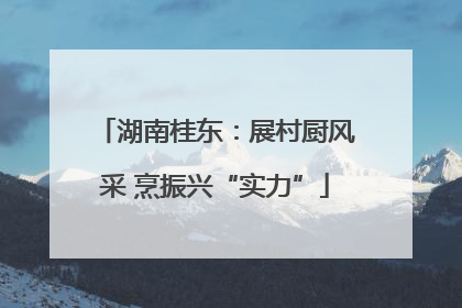 湖南桂东：展村厨风采 烹振兴“实力”