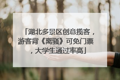 湖北多景区创意揽客，游客背《离骚》可免门票，大学生通过率高