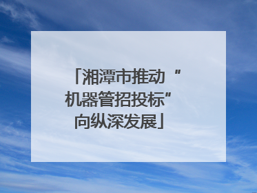 湘潭市推动“机器管招投标”向纵深发展