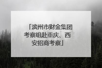 滨州市财金集团考察组赴重庆、西安招商考察