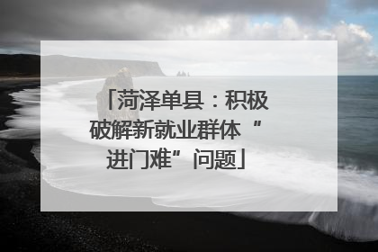 菏泽单县：积极破解新就业群体“进门难”问题