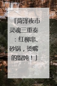 菏泽夜市灵魂三重奏：红柳串、砂锅，烫嘴的馄饨！