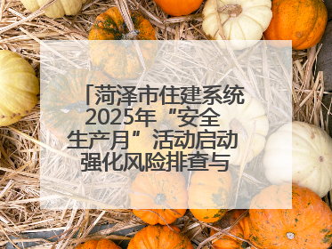 菏泽市住建系统2025年“安全生产月”活动启动 强化风险排查与应急能力建设
