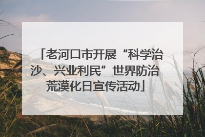 老河口市开展“科学治沙、兴业利民”世界防治荒漠化日宣传活动