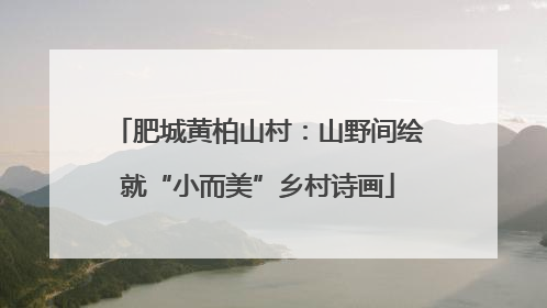 肥城黄柏山村：山野间绘就“小而美”乡村诗画