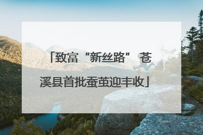 致富“新丝路” 苍溪县首批蚕茧迎丰收