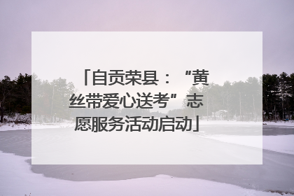 自贡荣县：“黄丝带爱心送考”志愿服务活动启动