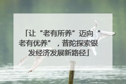 让“老有所养”迈向“老有优养”，普陀探索银发经济发展新路径