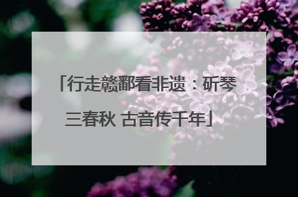 行走赣鄱看非遗：斫琴三春秋 古音传千年