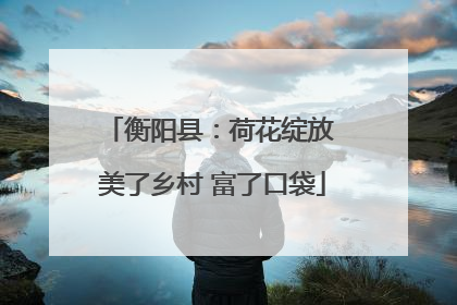 衡阳县：荷花绽放 美了乡村 富了口袋