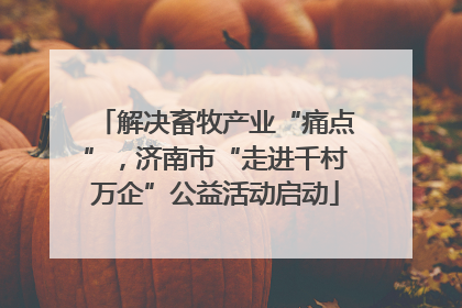 解决畜牧产业“痛点”，济南市“走进千村万企”公益活动启动