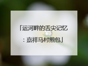 运河畔的舌尖记忆：嘉祥马村煎包