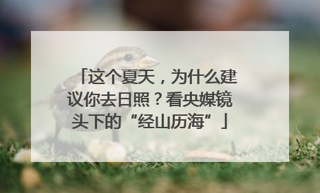 这个夏天，为什么建议你去日照？看央媒镜头下的“经山历海”