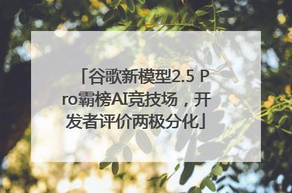 谷歌新模型2.5 Pro霸榜AI竞技场，开发者评价两极分化